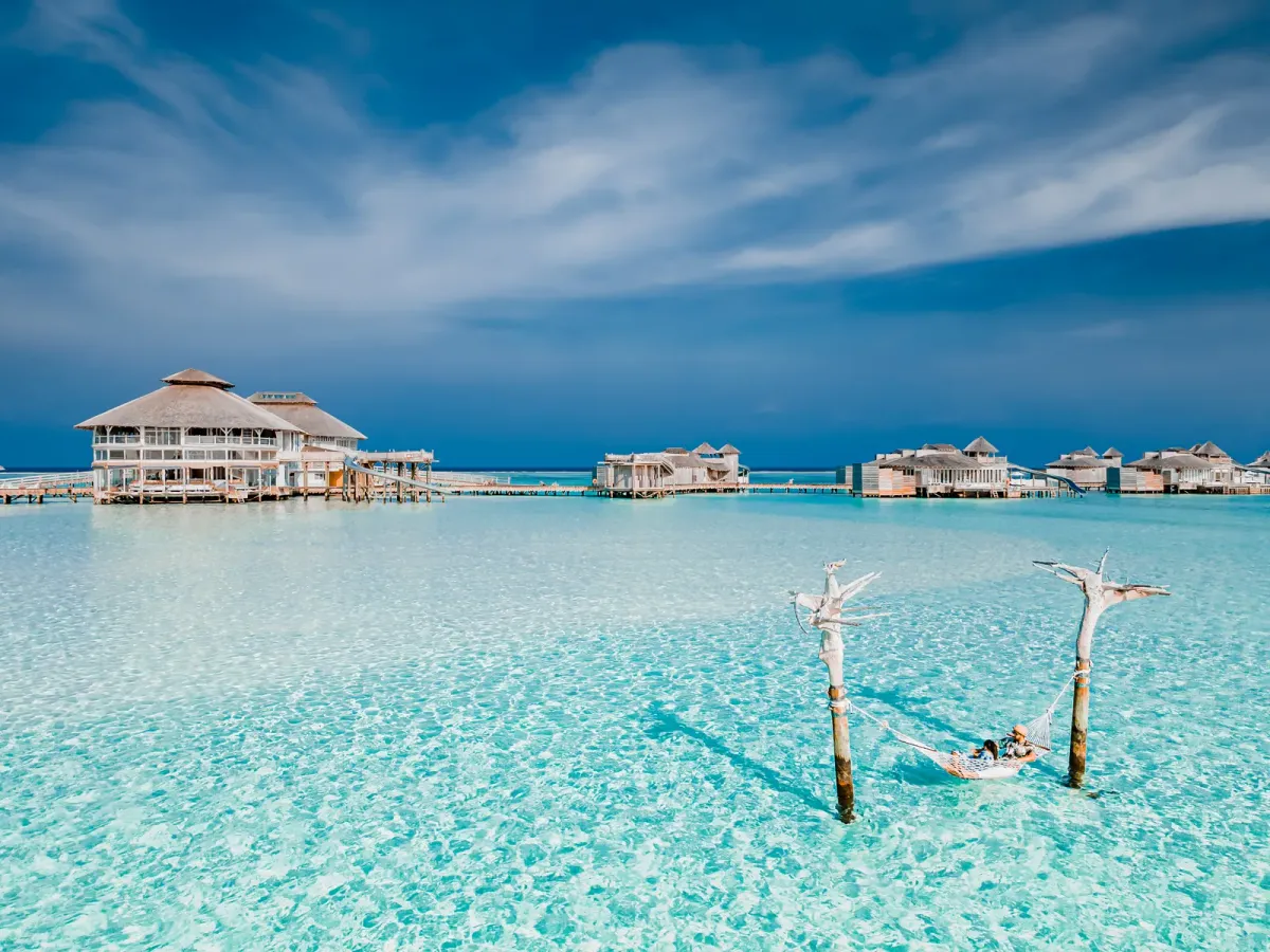Maldives overwater villa in January